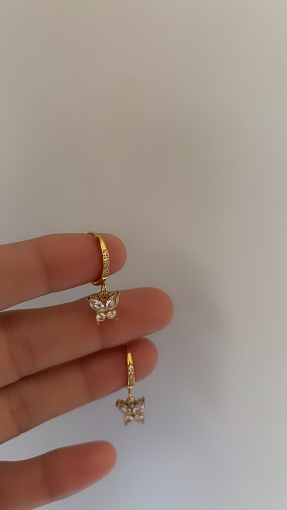 Butterfly charm earring