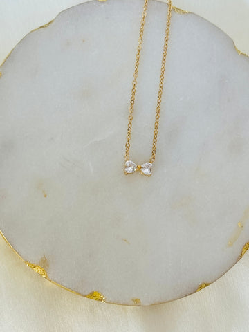 Minimal bow necklace