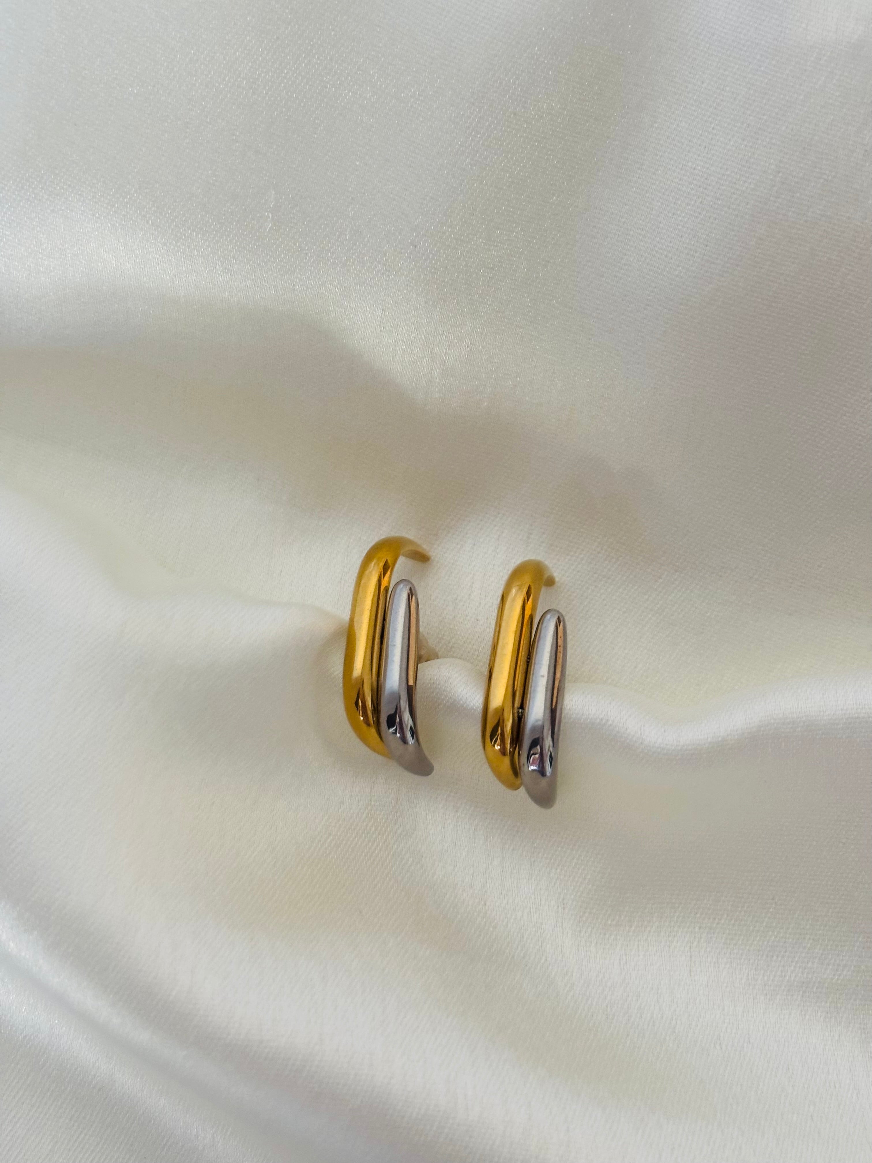 Romy two tone earring