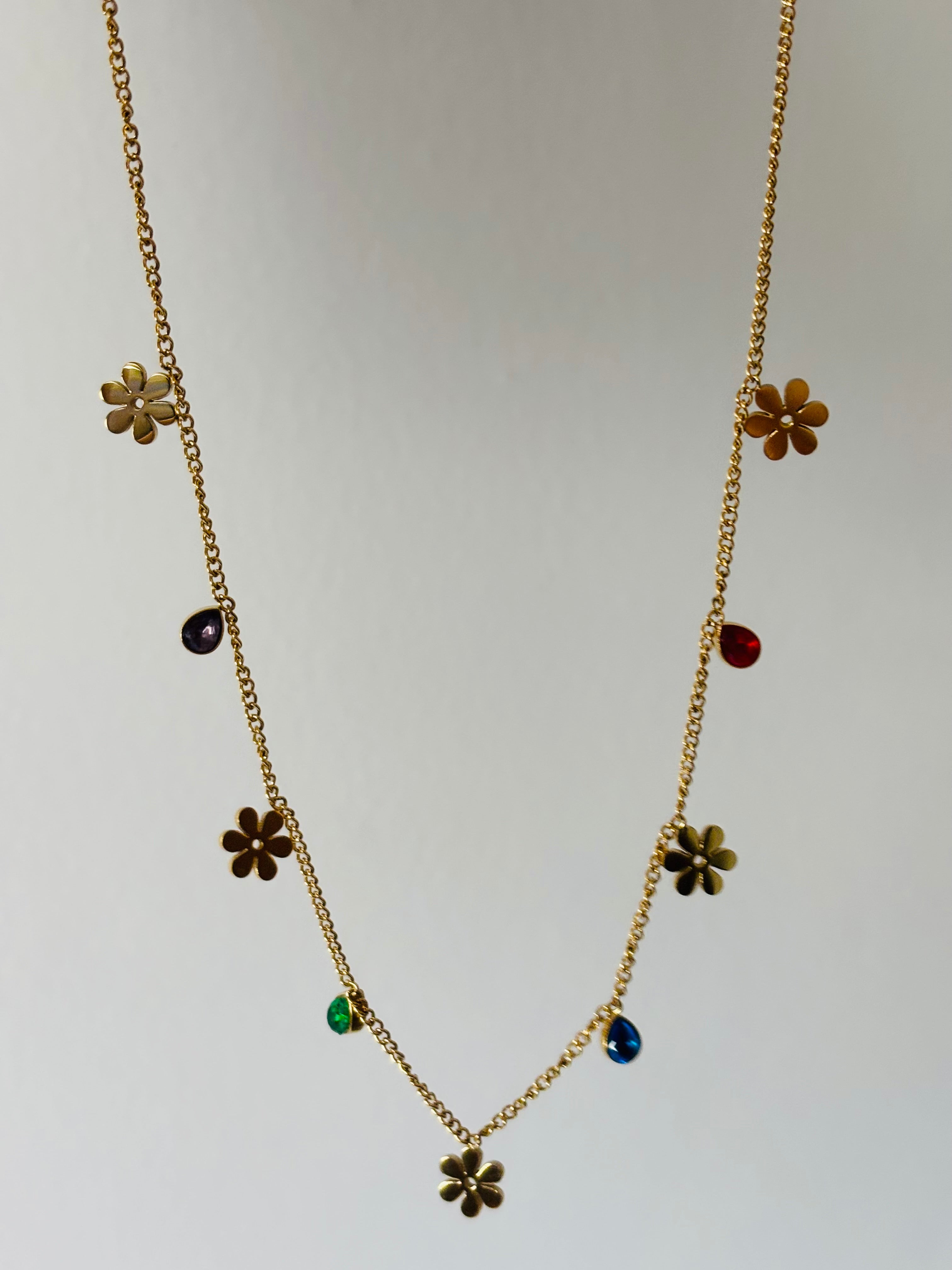 Daisy multi stone necklace
