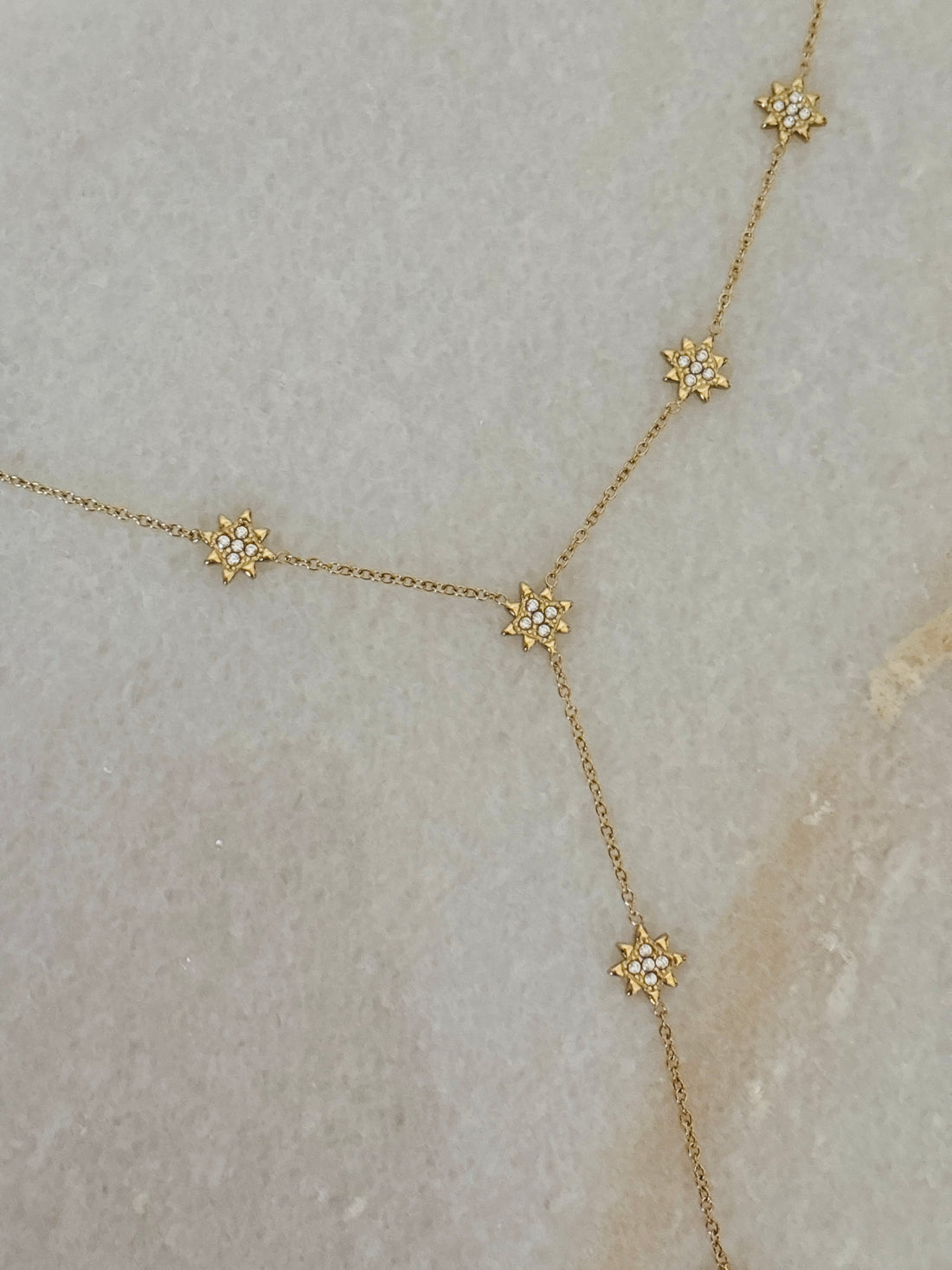 Snowflakes Y necklace