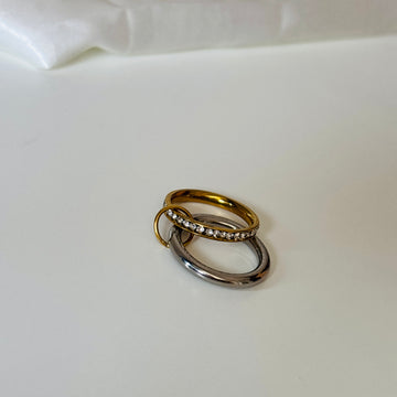 Two tone set of two ring