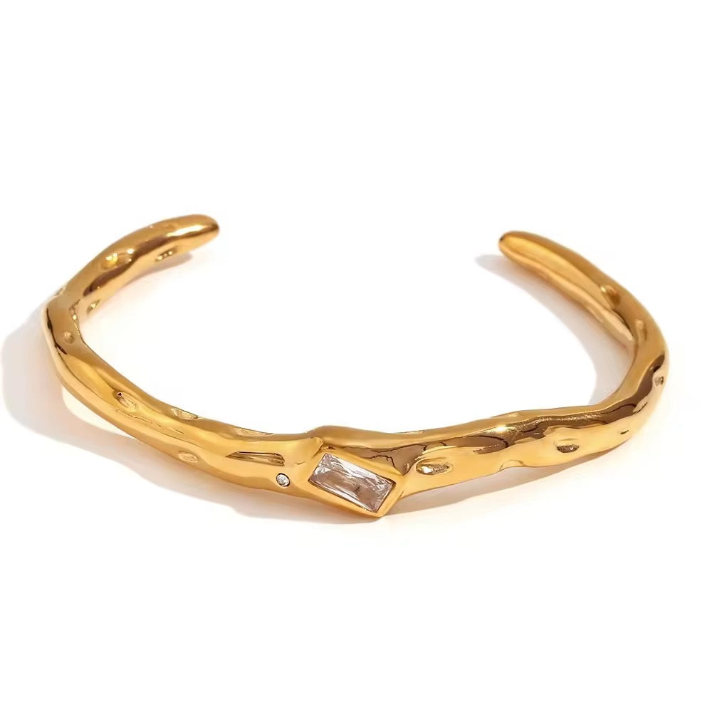 Bold dramatic hand cuff bracelet