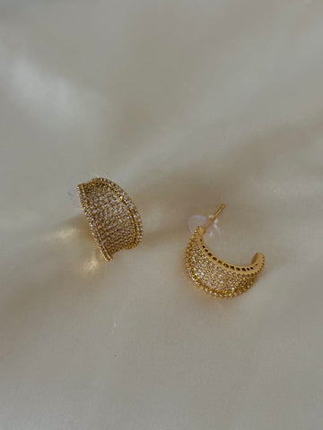 Reina C earrings,AD diamond studded