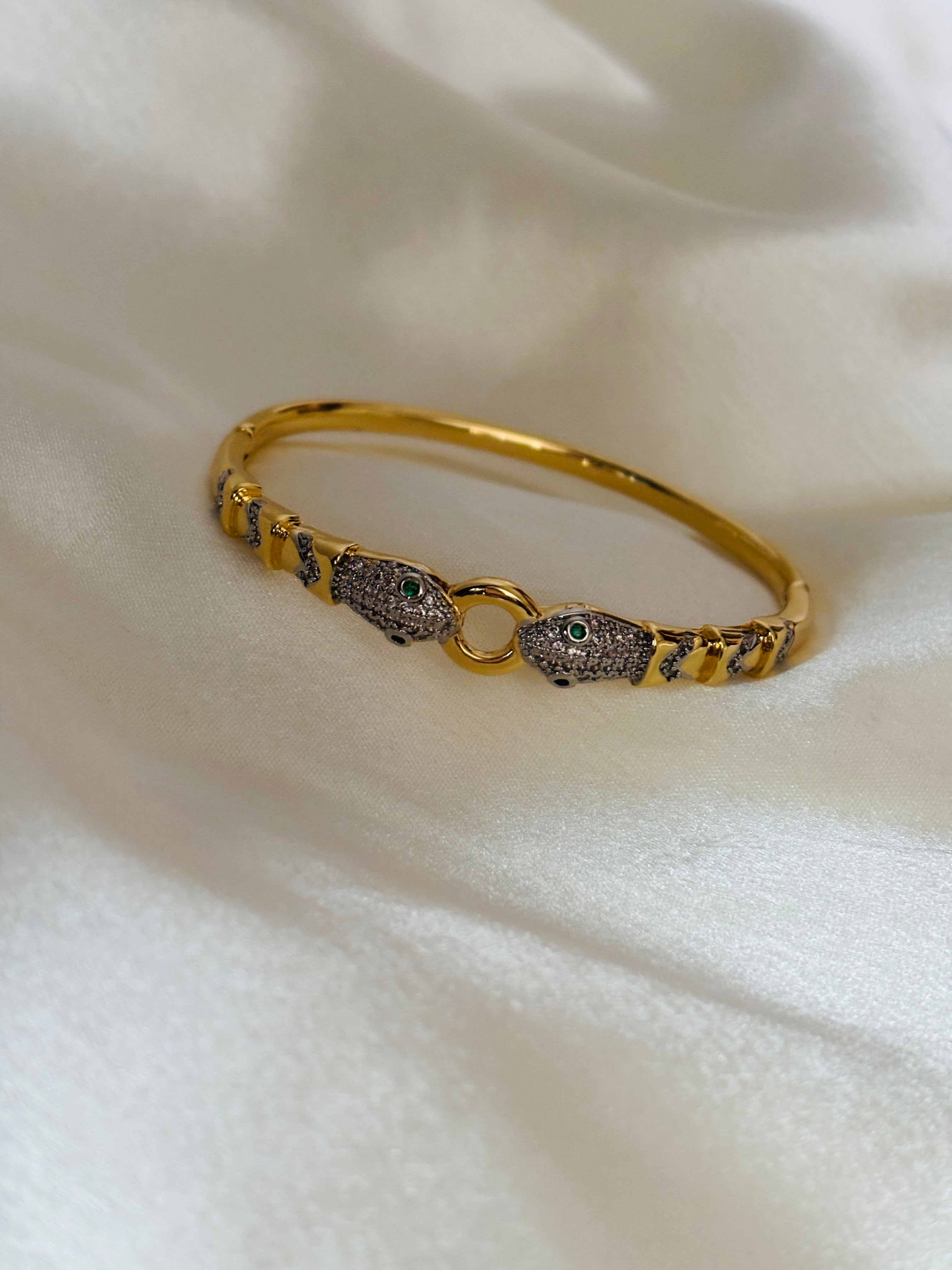 Peyton zirconia diamond kada bracelet