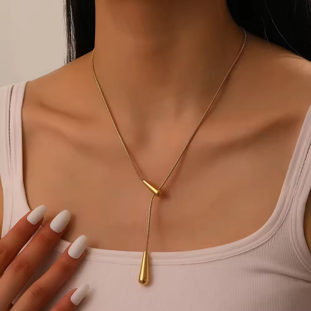 Adjustable rope chain necklace