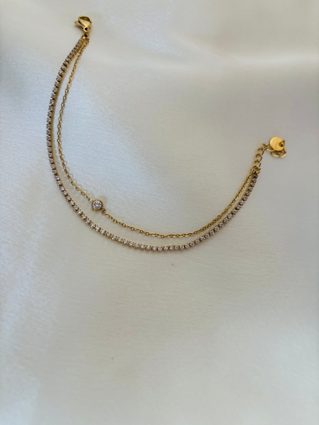 Tennis two layer bracelet