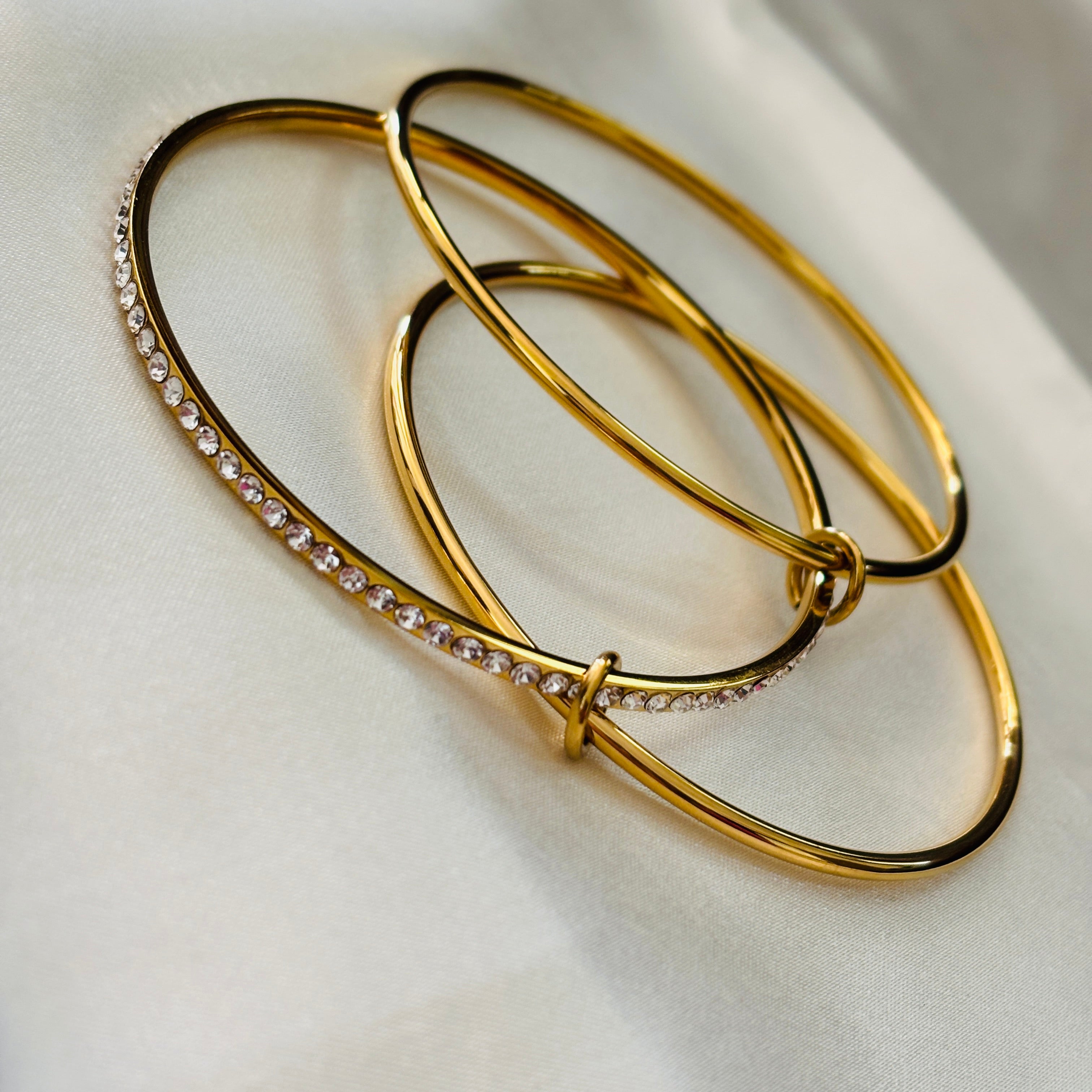 Set of three bangle bracelets