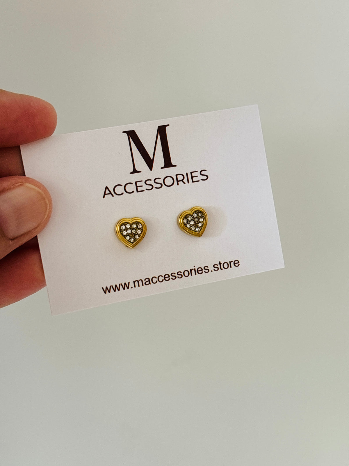 Heart stud earring