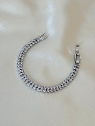 Silver two layer bracelet