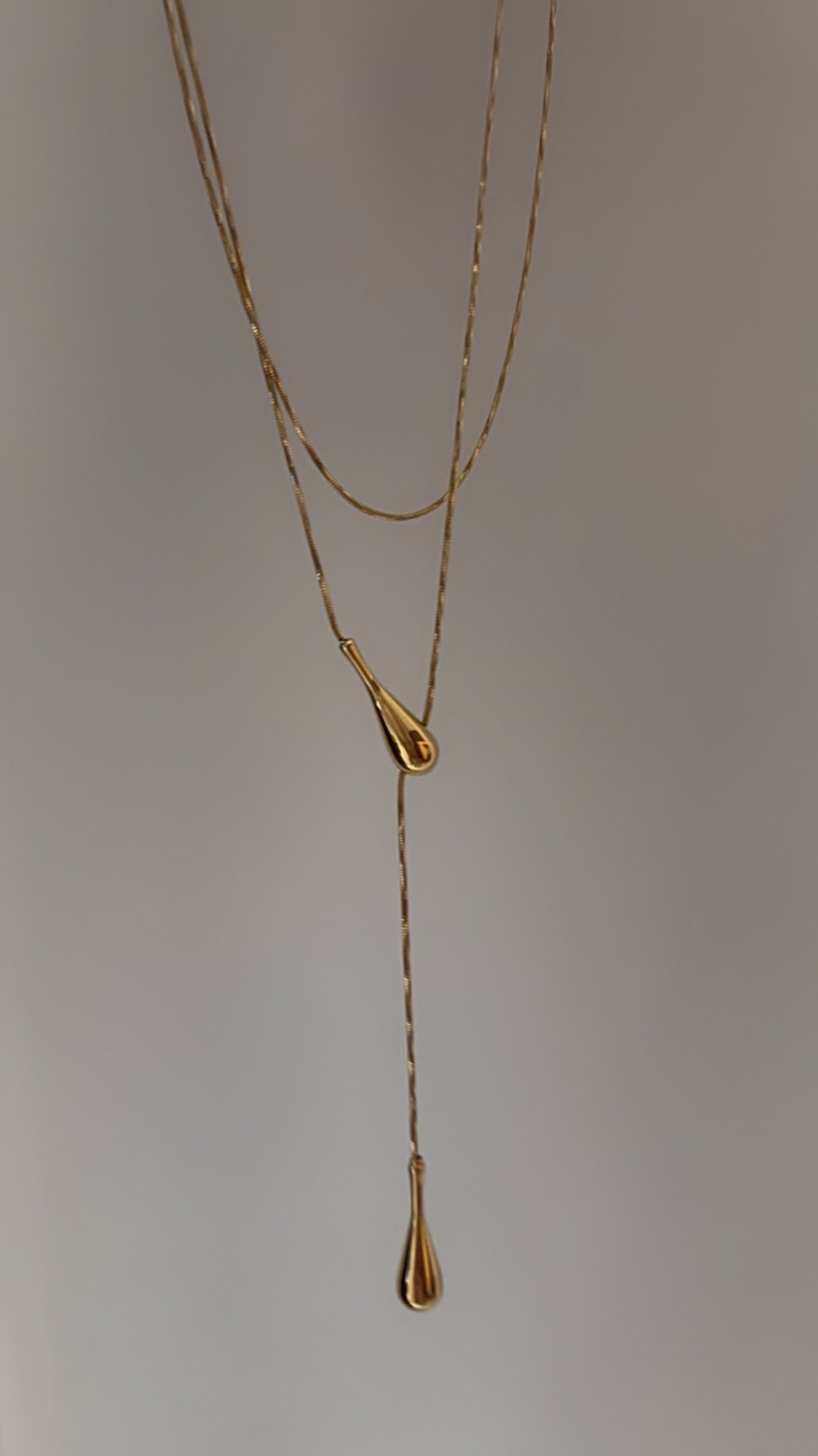 Adjustable rope chain necklace