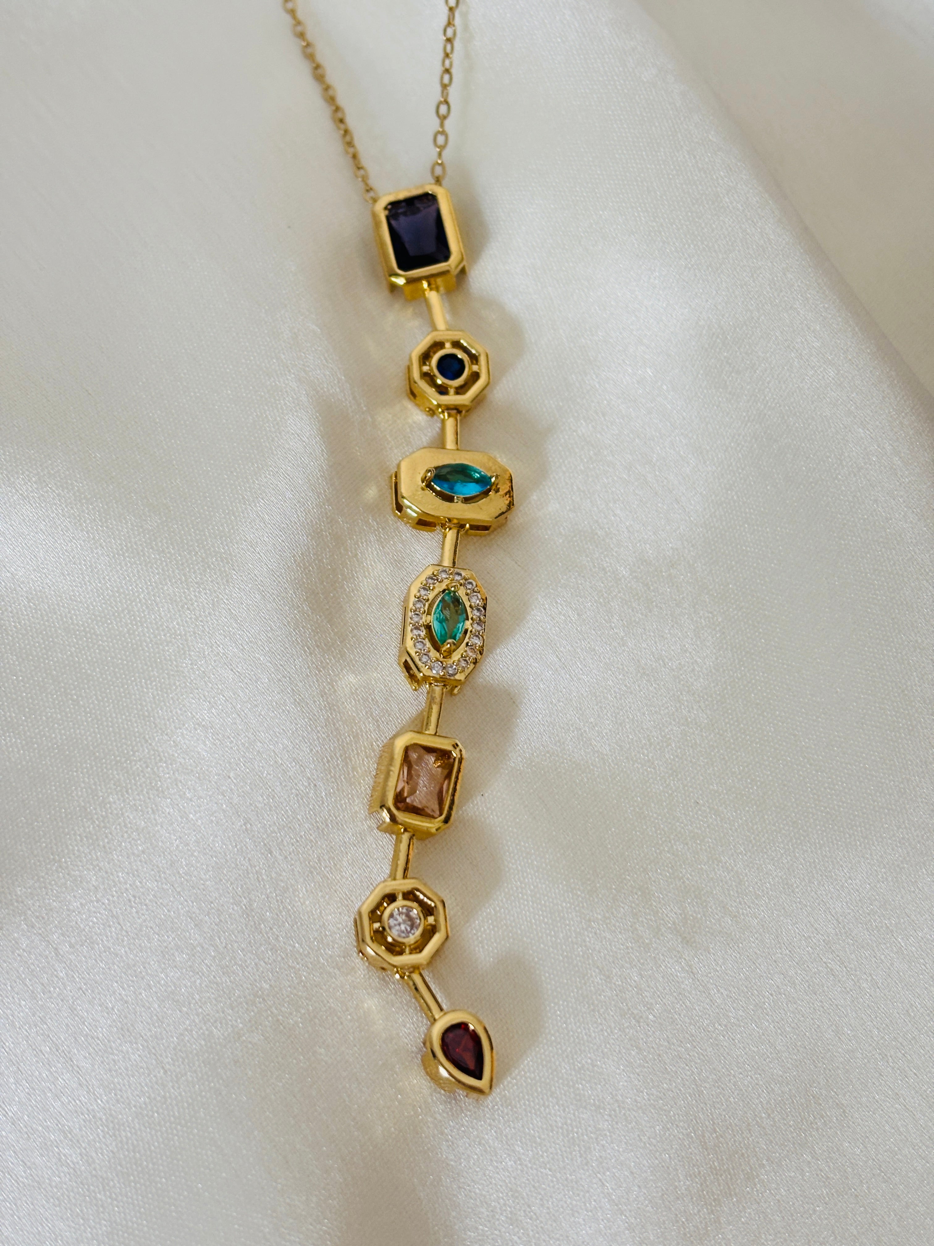 Paaro multi stone necklace