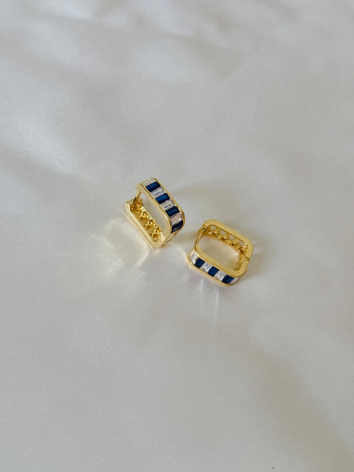 Sapphire hoop earrings
