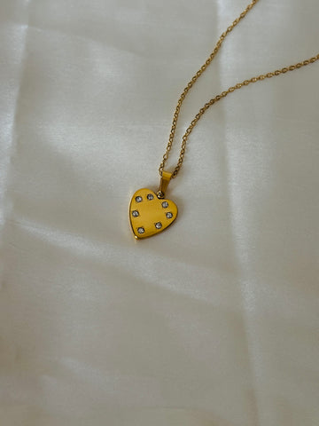 Vintage heart charm necklace