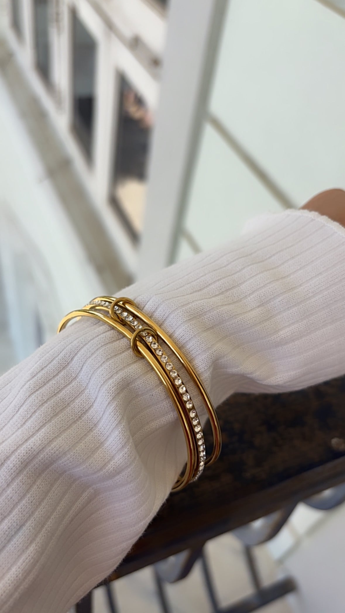Set of three bangle bracelets