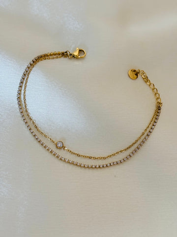 Tennis two layer bracelet