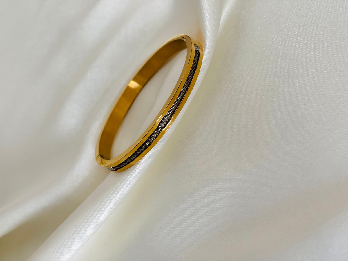 Two tone kada bracelet