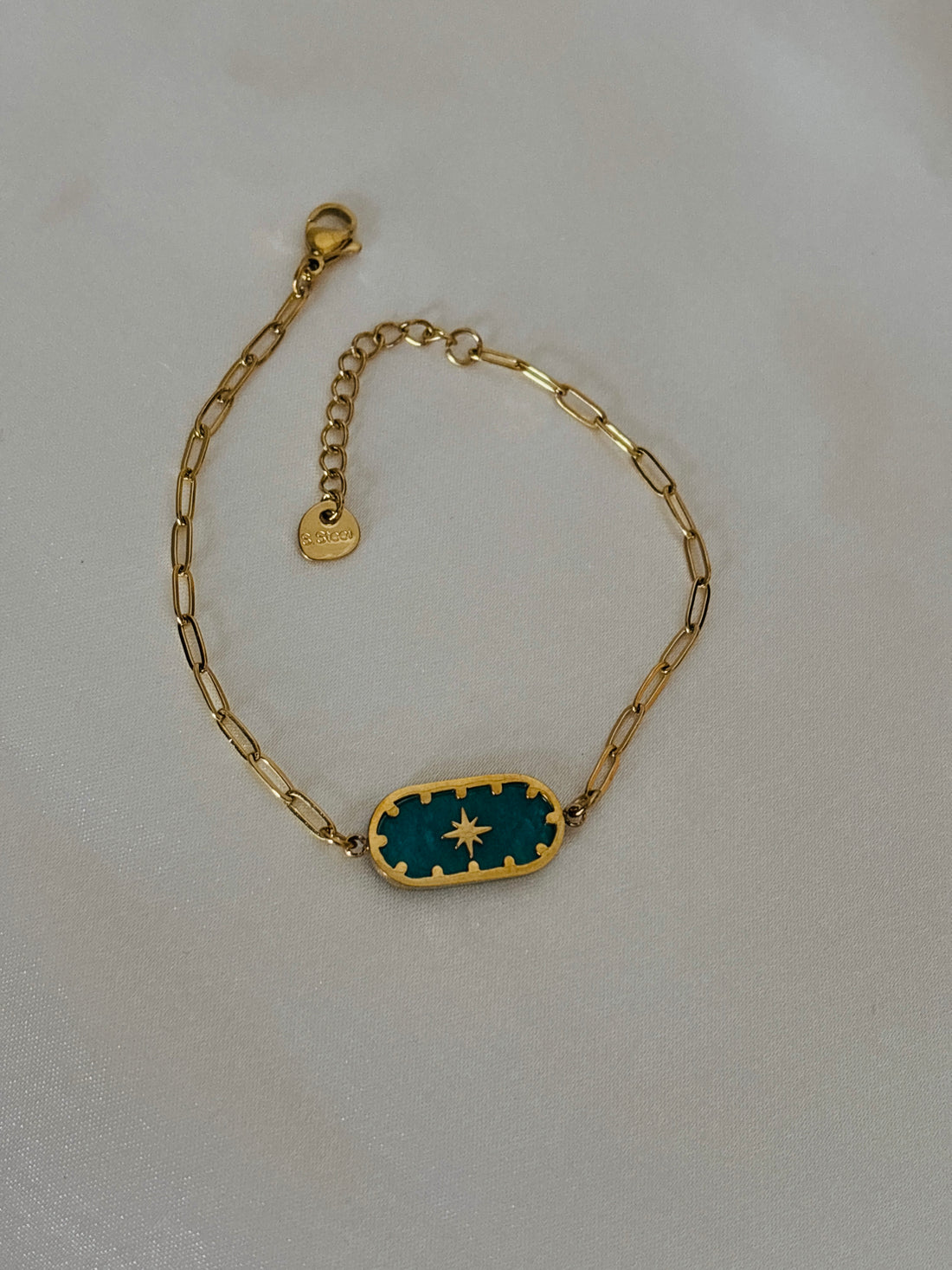 Ocean green charm bracelet