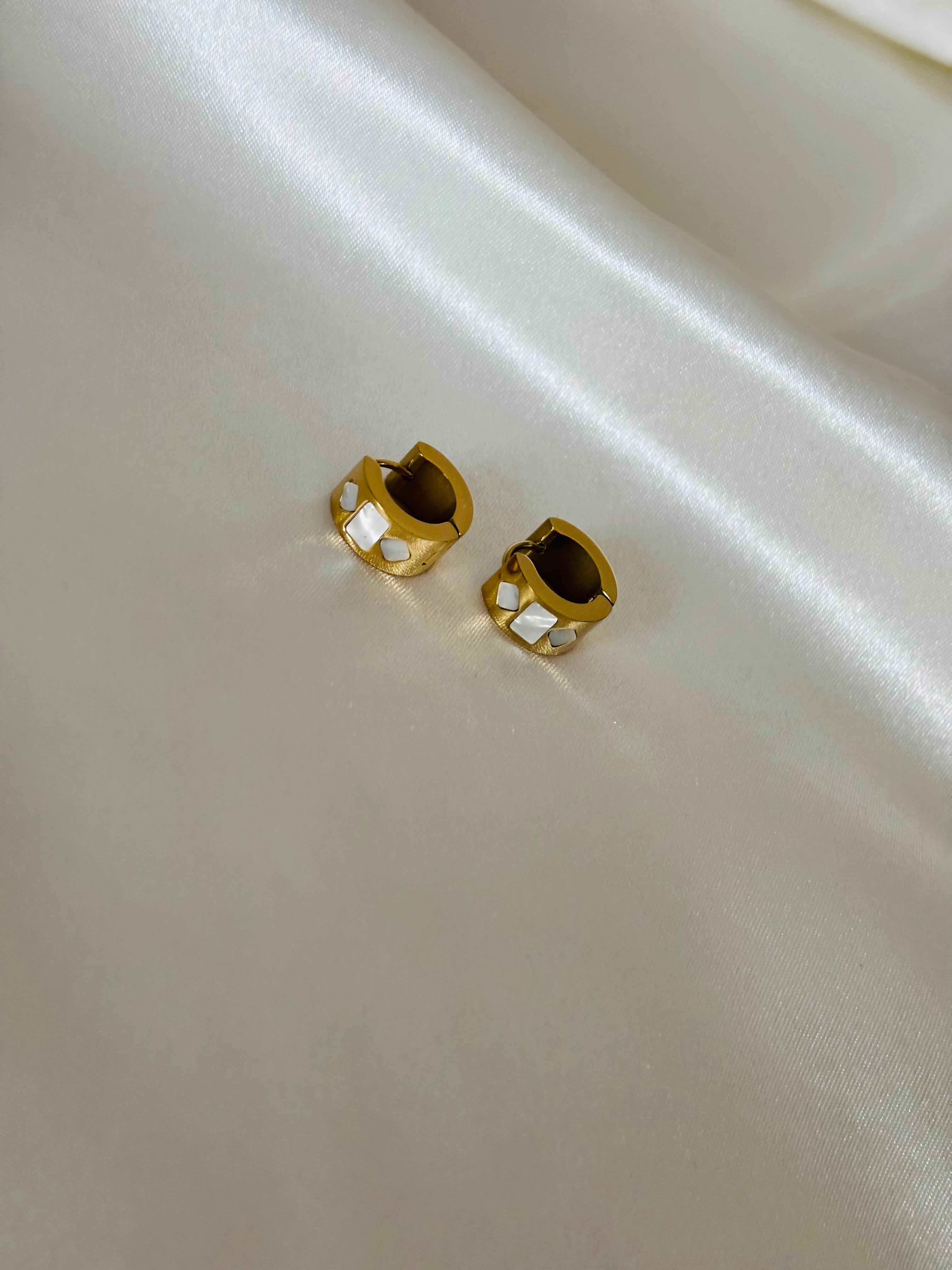 Mini mop hoop earrings