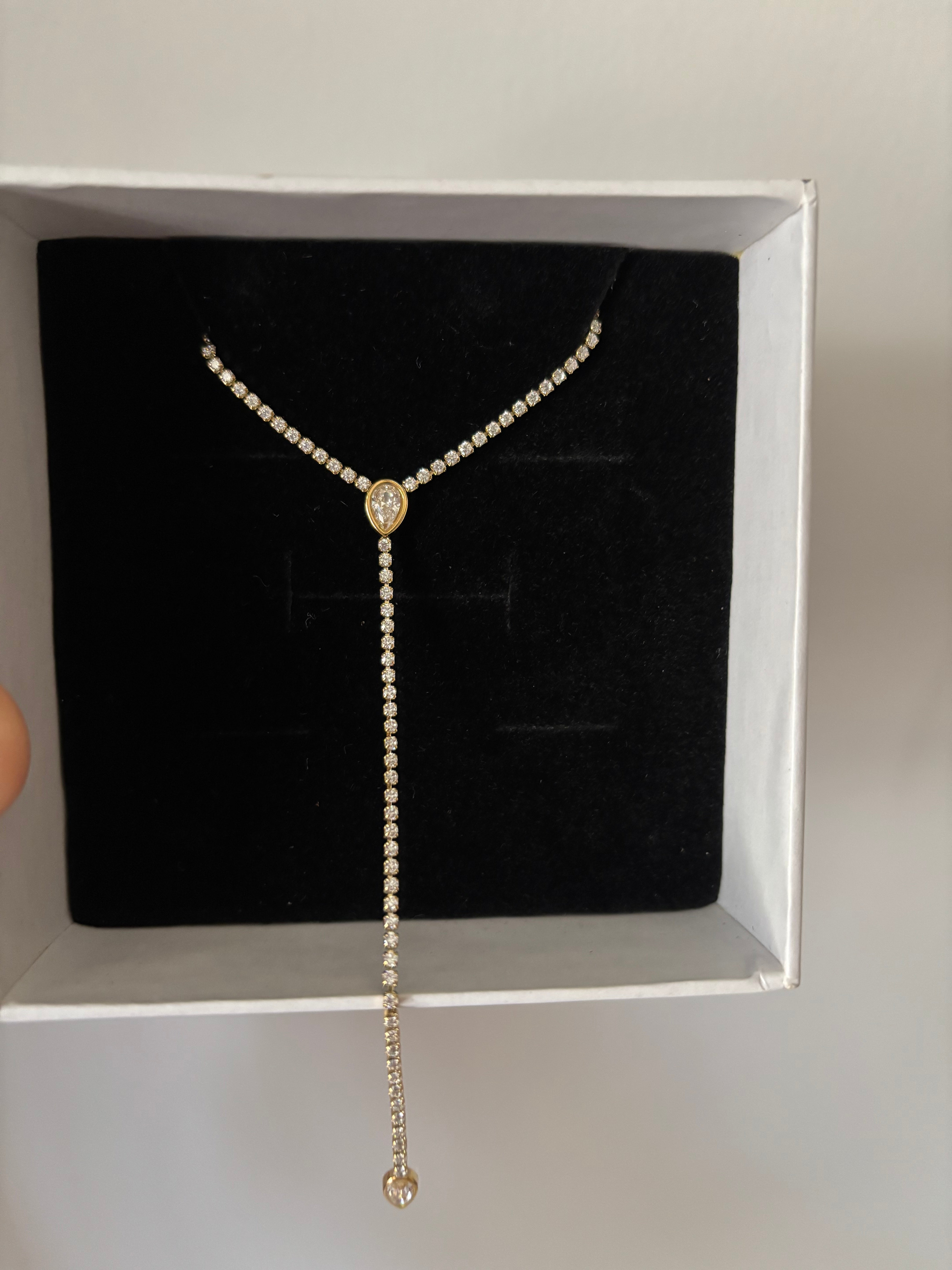 Tennis diamond y necklace