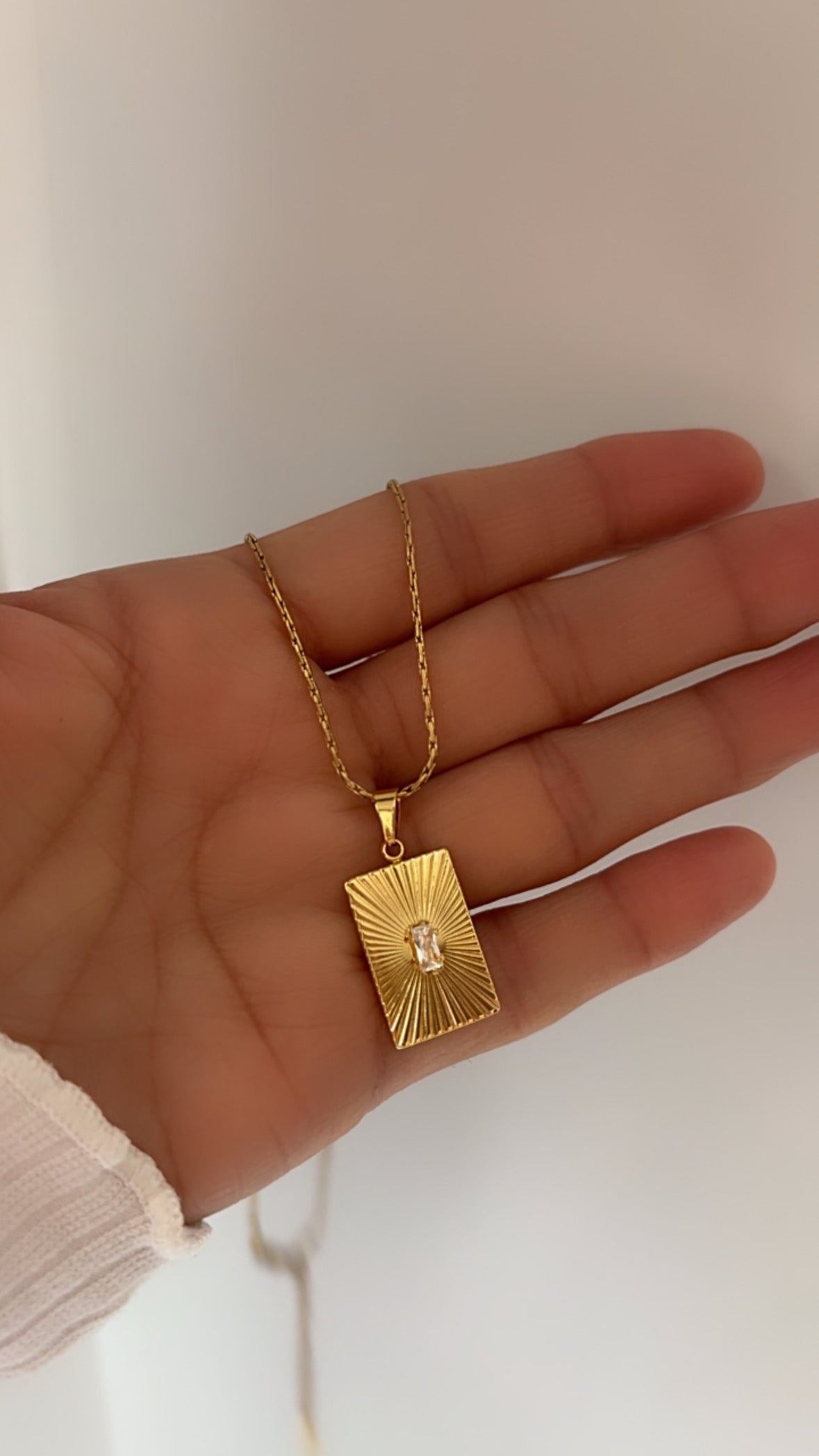 Vintage rectangular necklace