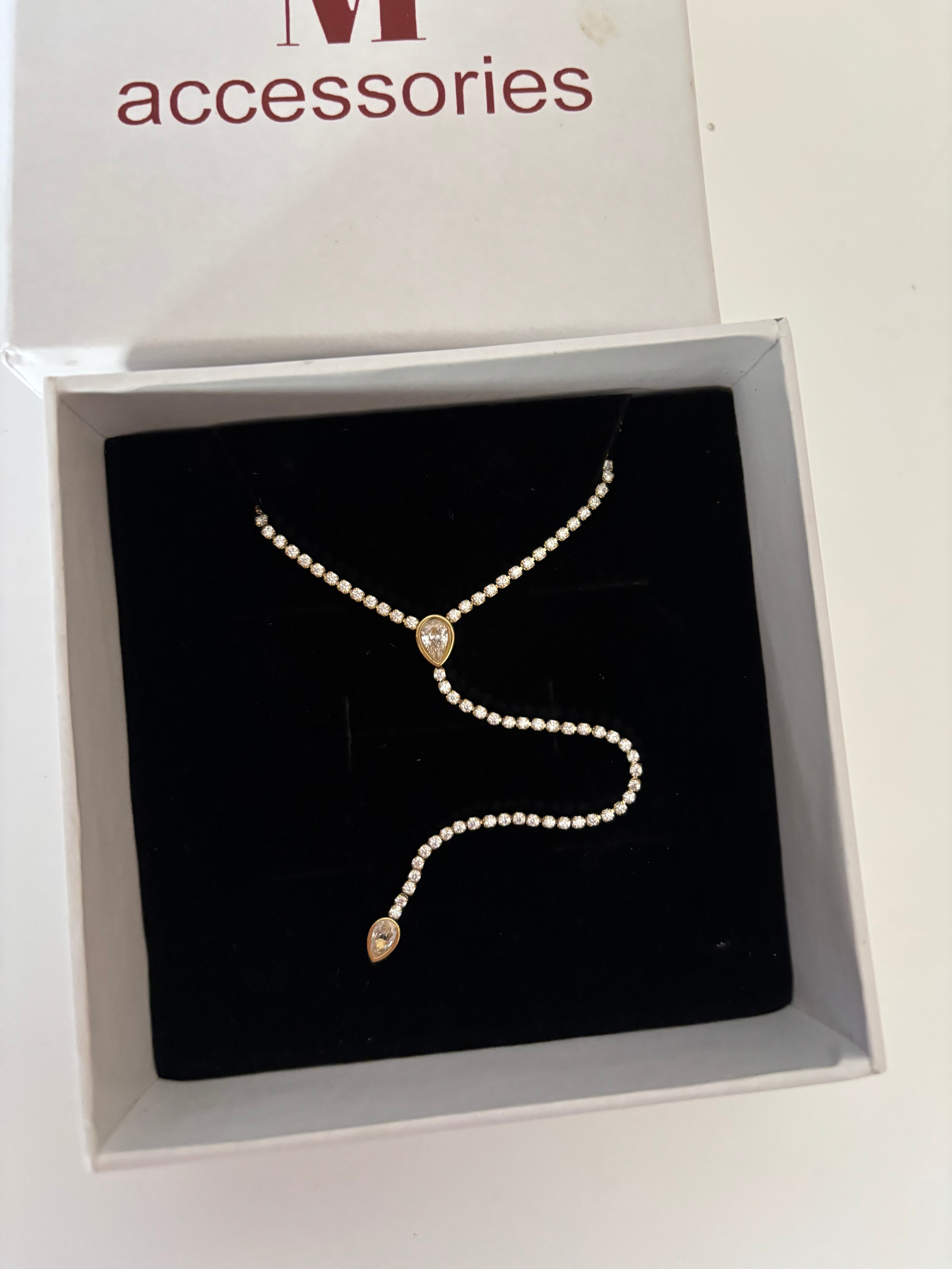 Tennis diamond y necklace