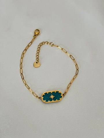 Ocean green charm bracelet