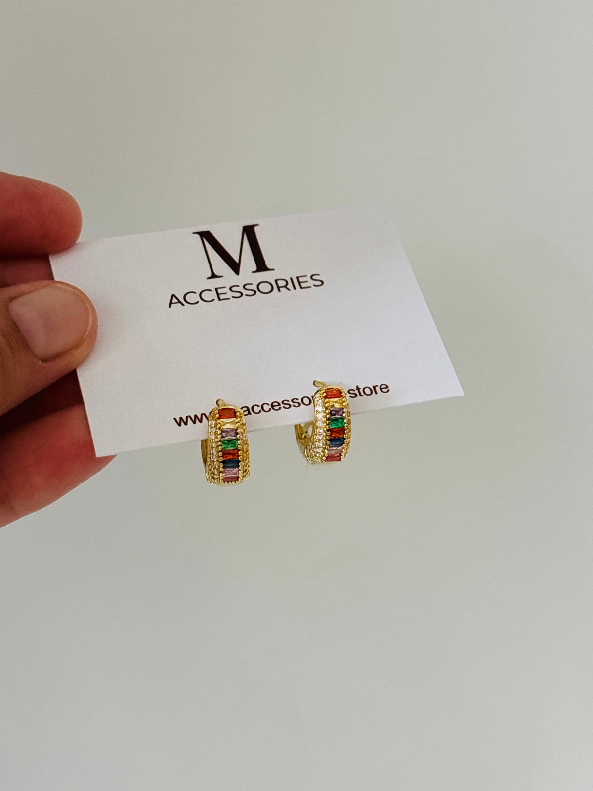 Multi tennis hoop earring