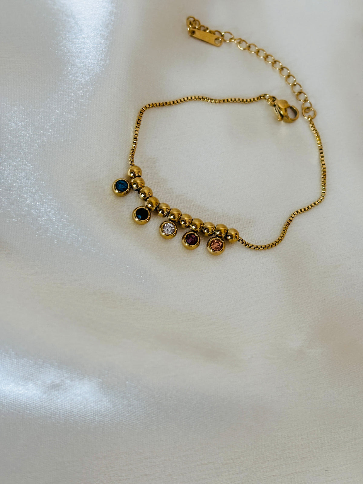 Multi drop chain bracelet