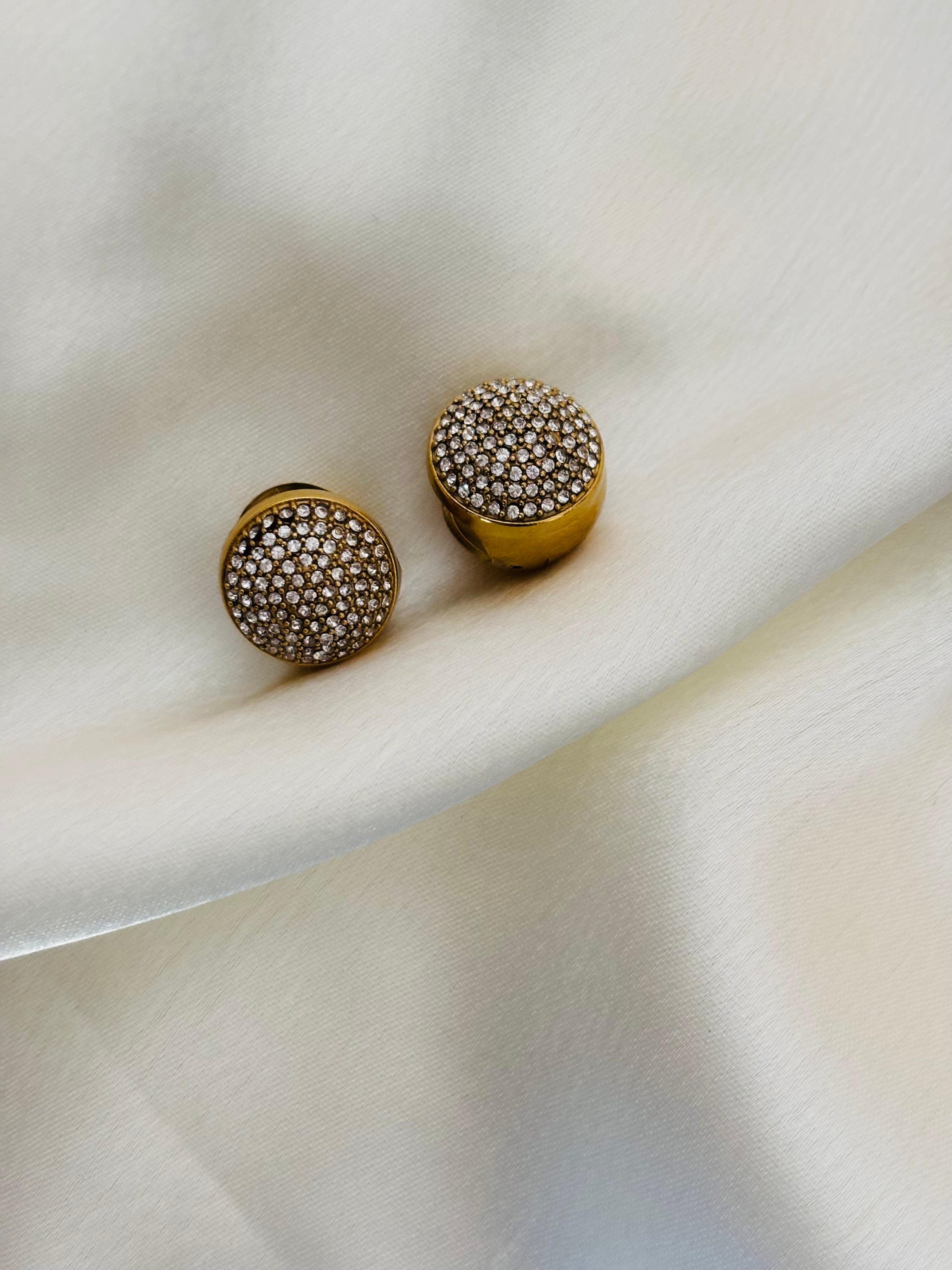 Diamond studded mini balls earring