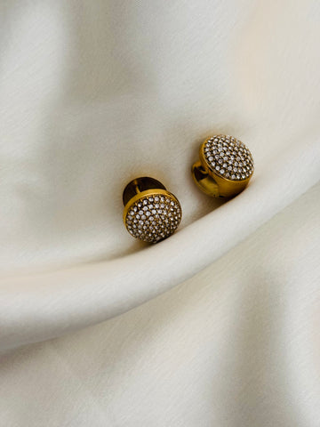 Diamond studded mini balls earring