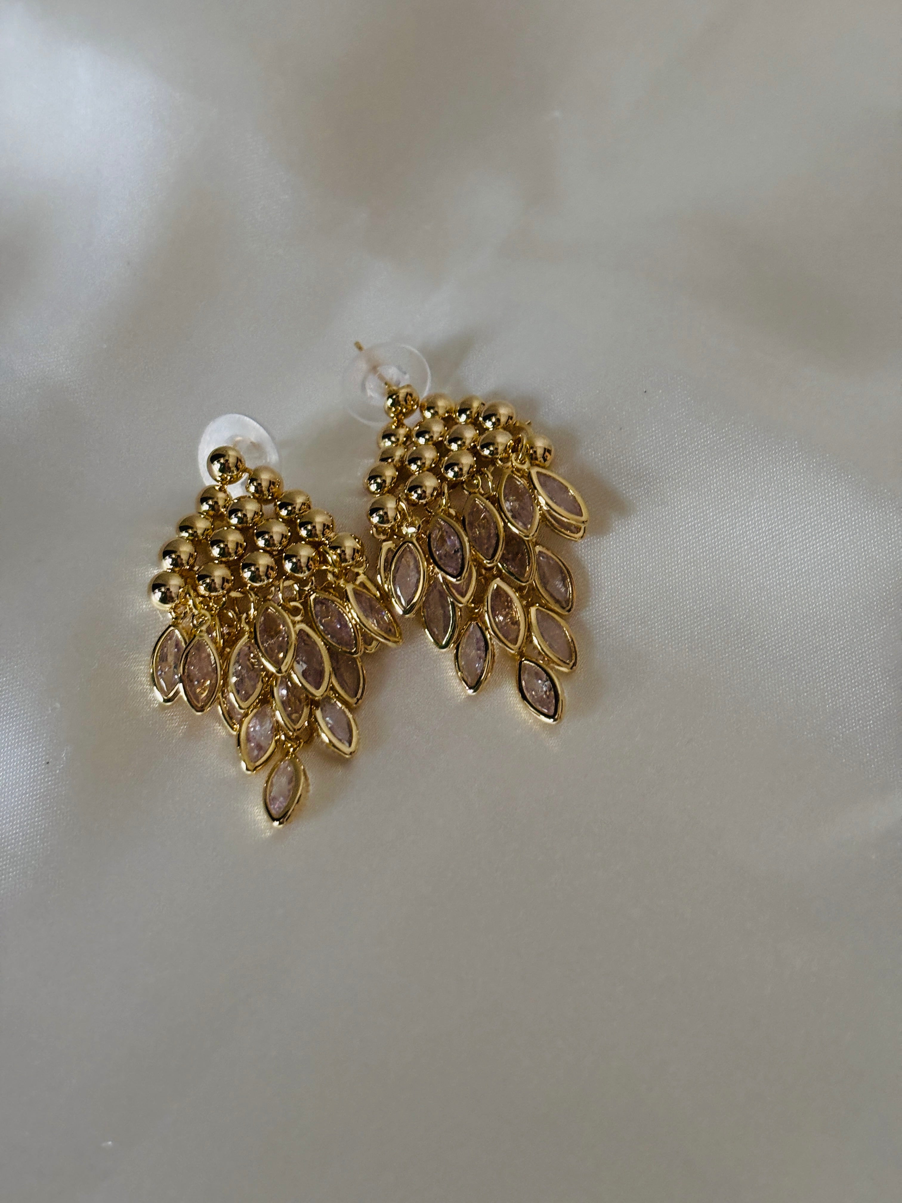 Grapes drop earring