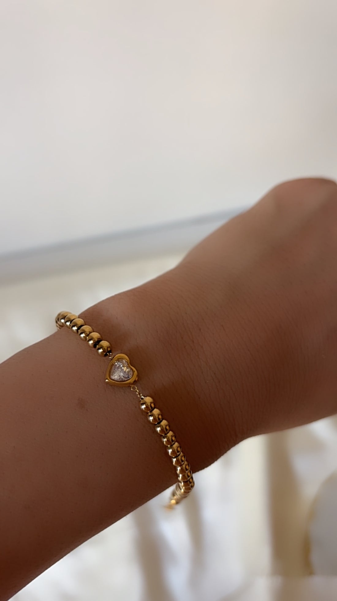 Heart with beaded bracelet