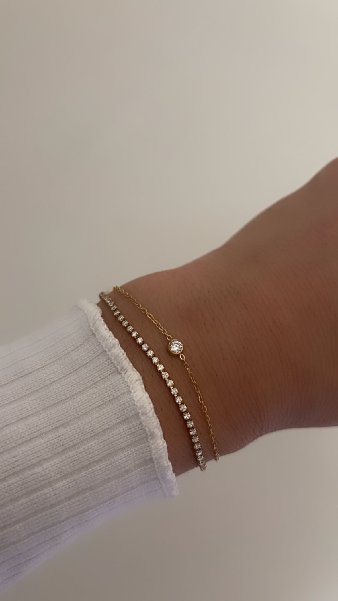 Tennis two layer bracelet