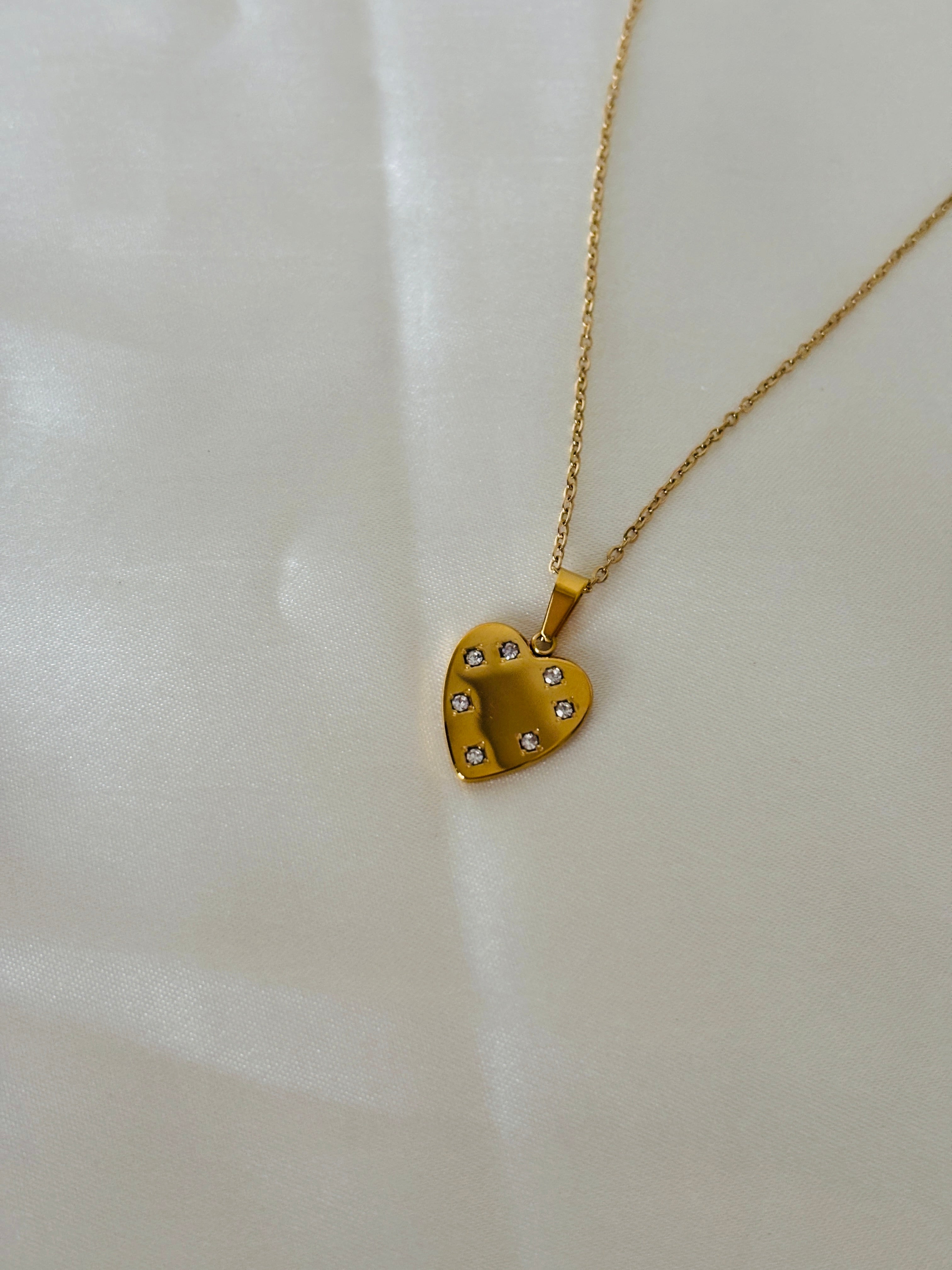 Vintage heart charm necklace