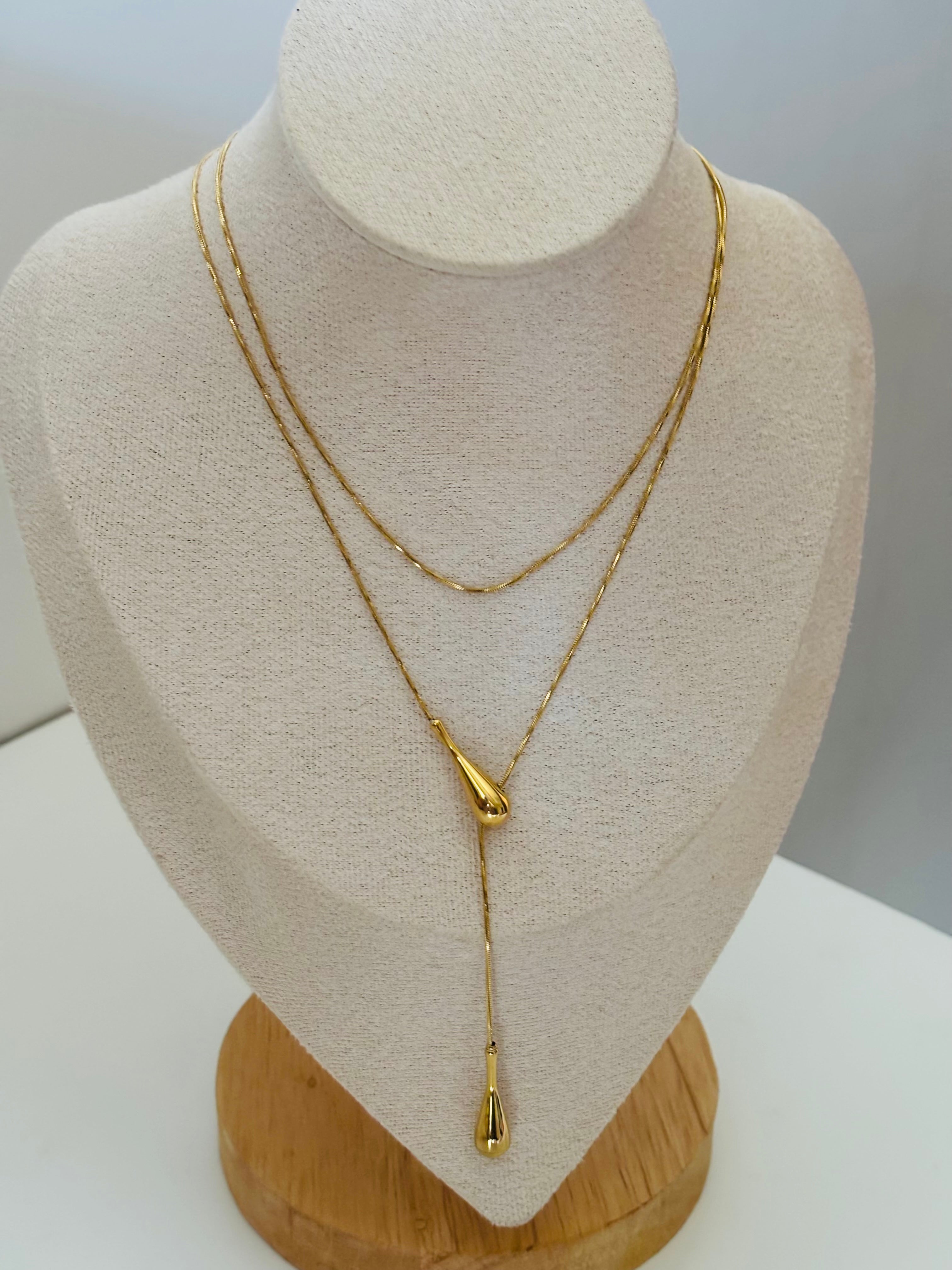 Adjustable rope chain necklace