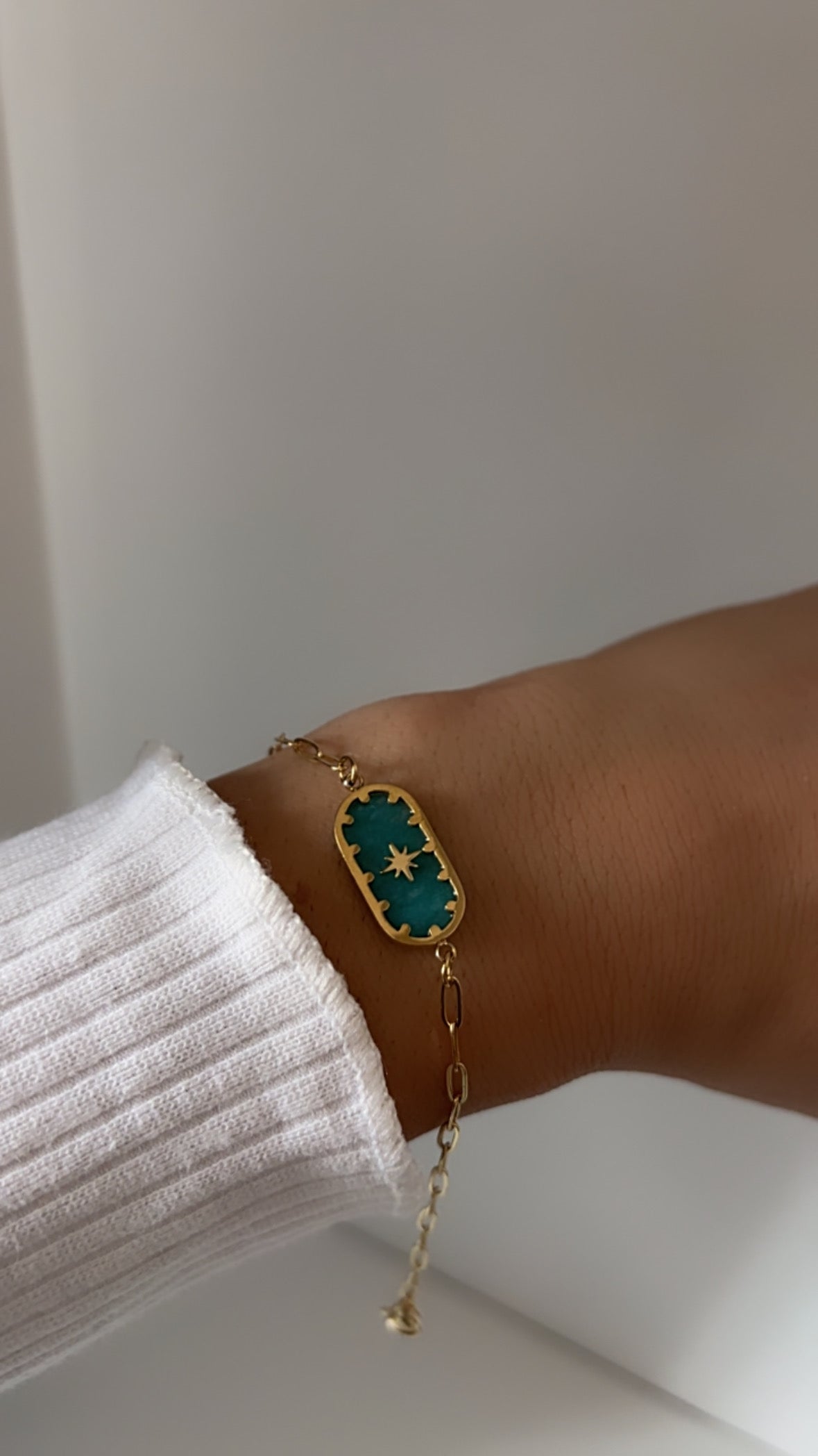 Ocean green charm bracelet