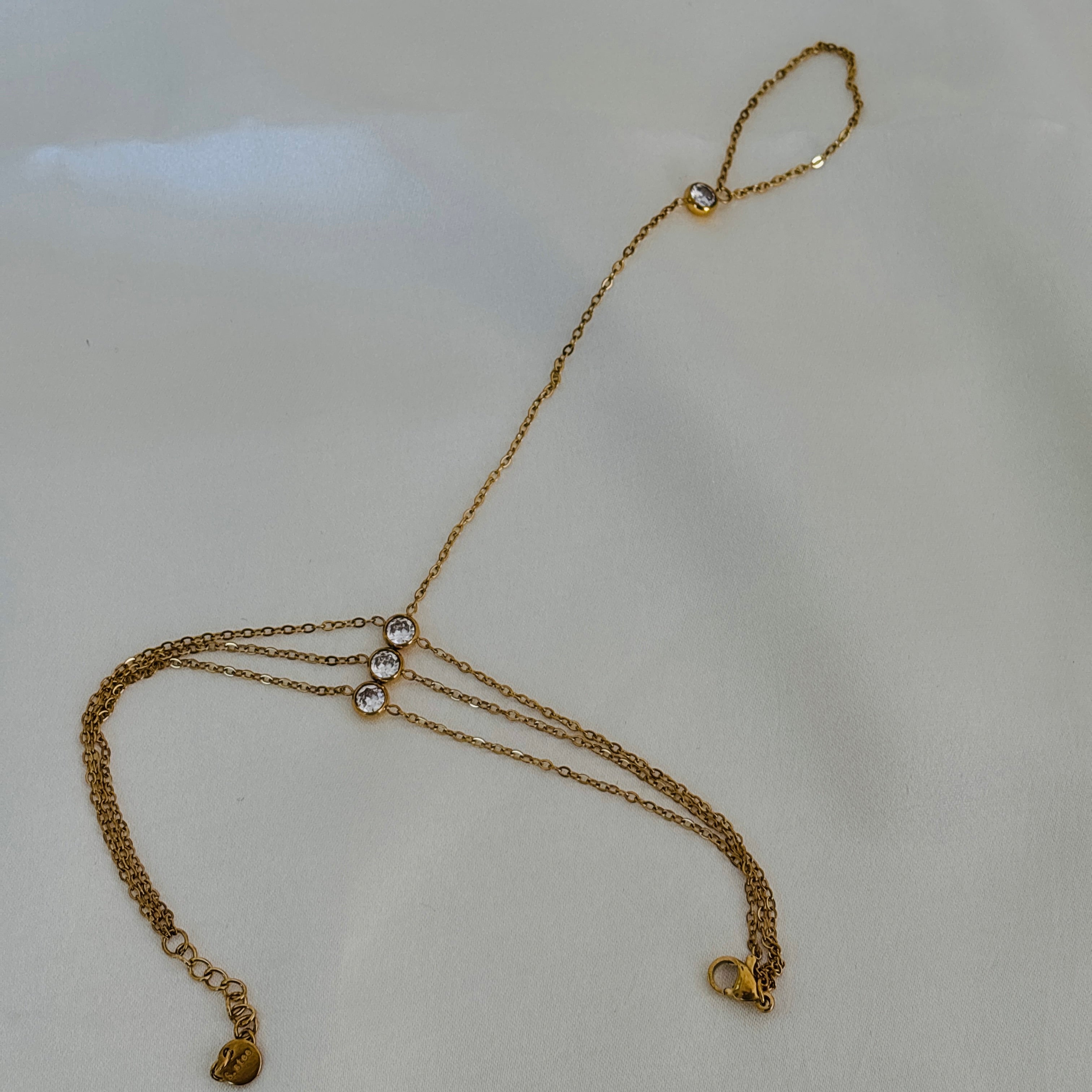 Tripal layer band chain bracelet