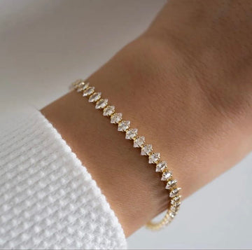 Oval tennis diamond bracelet