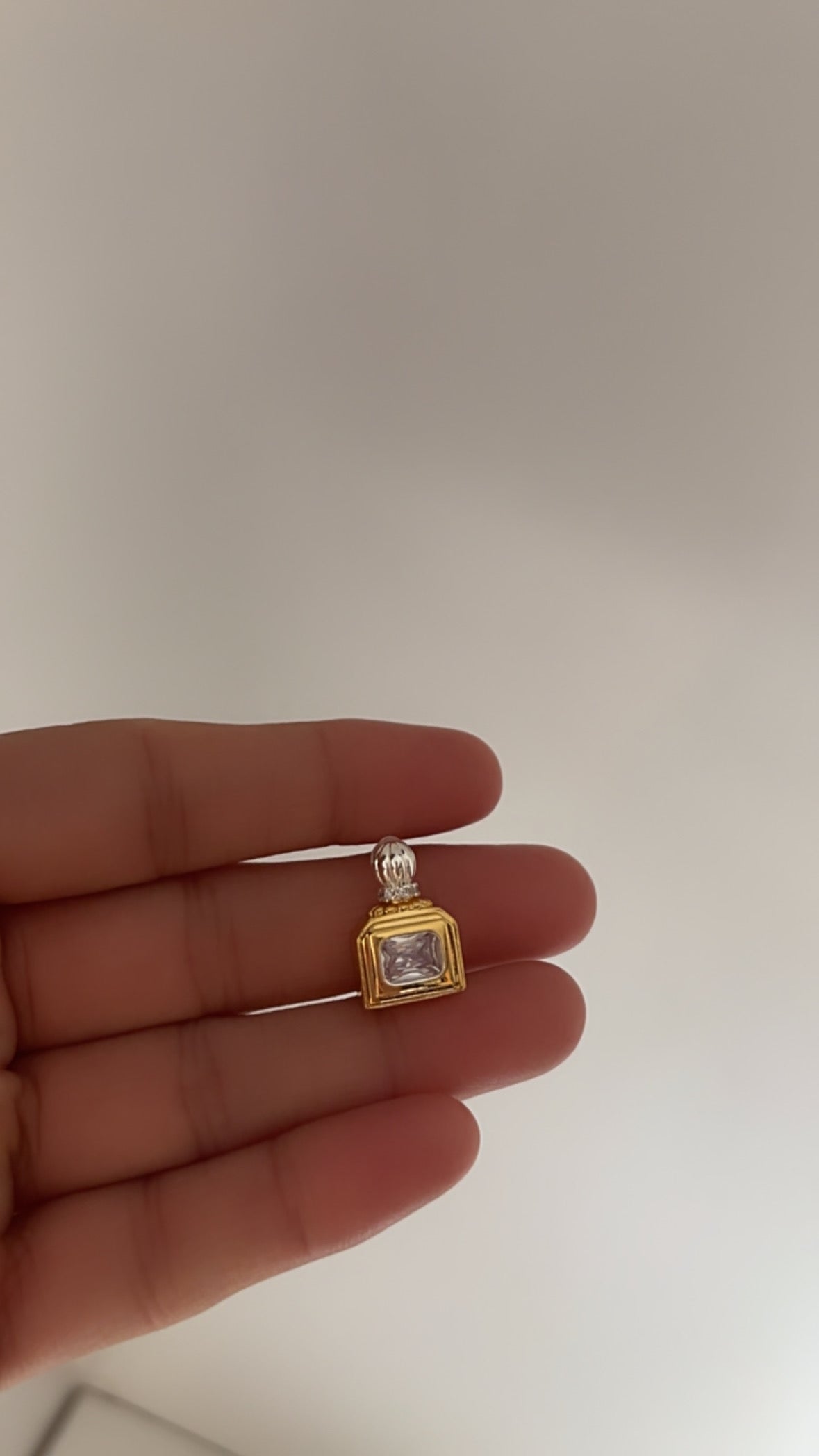 Wine bottle earring