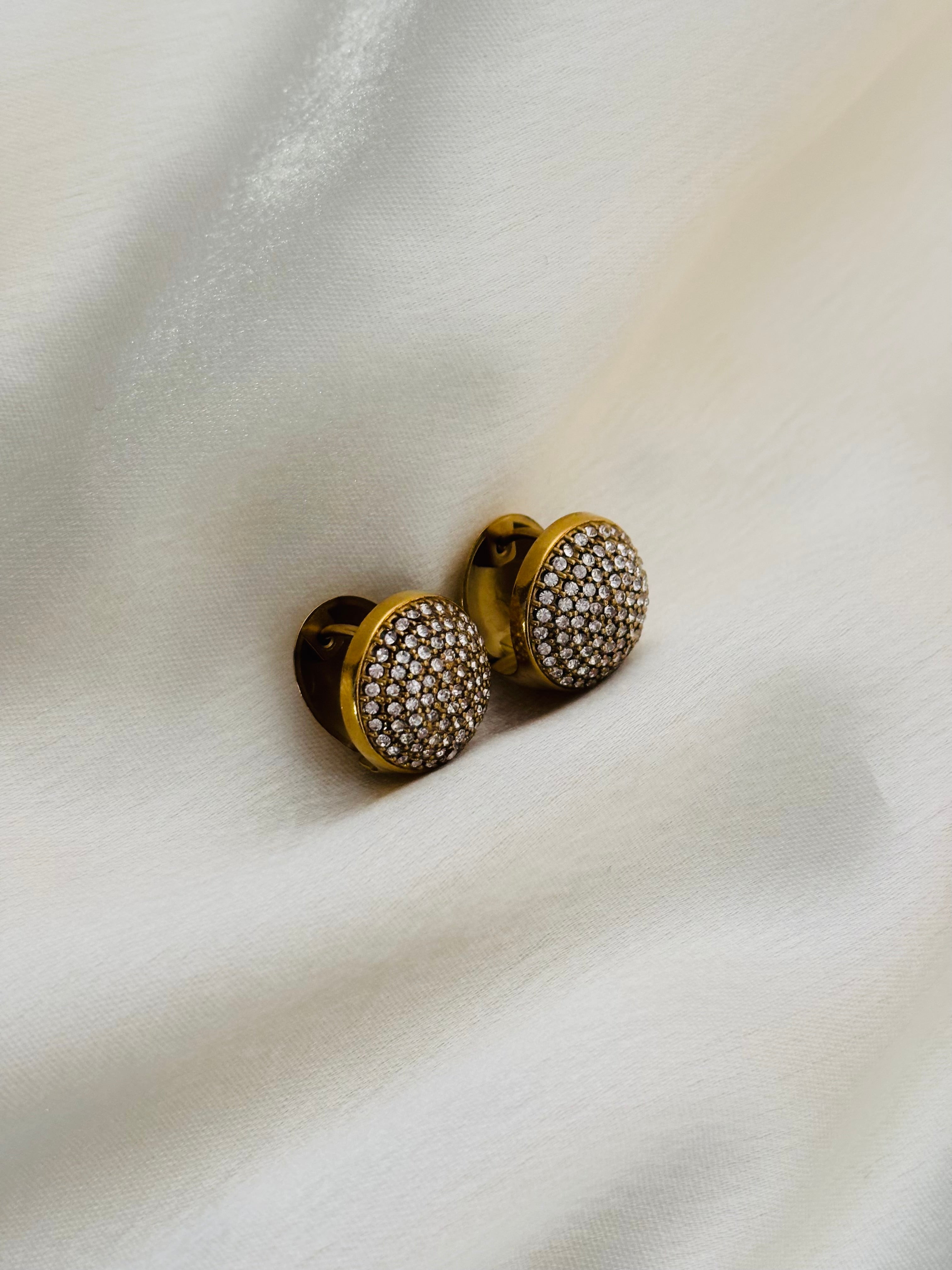 Diamond studded mini balls earring