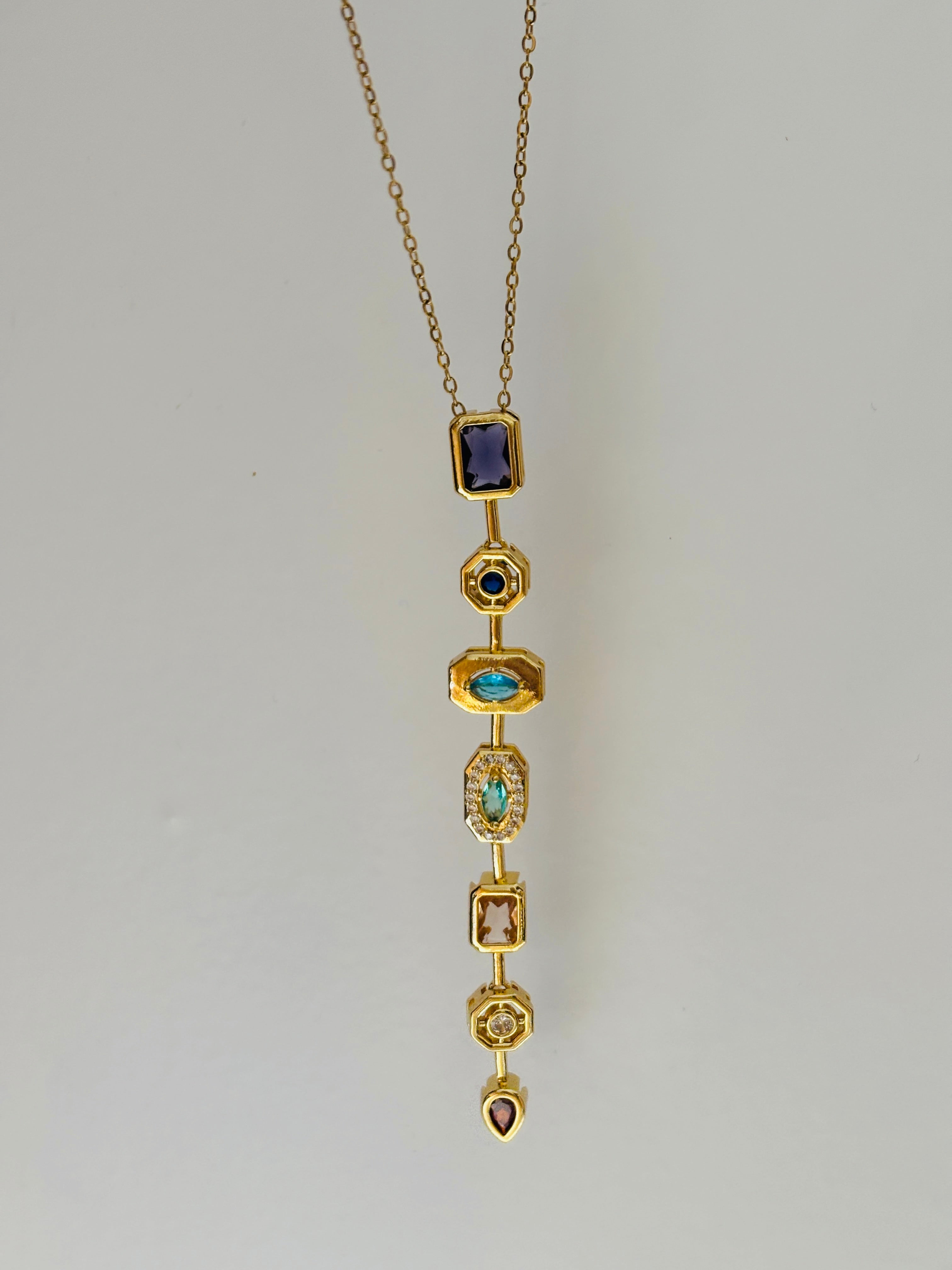 Paaro multi stone necklace