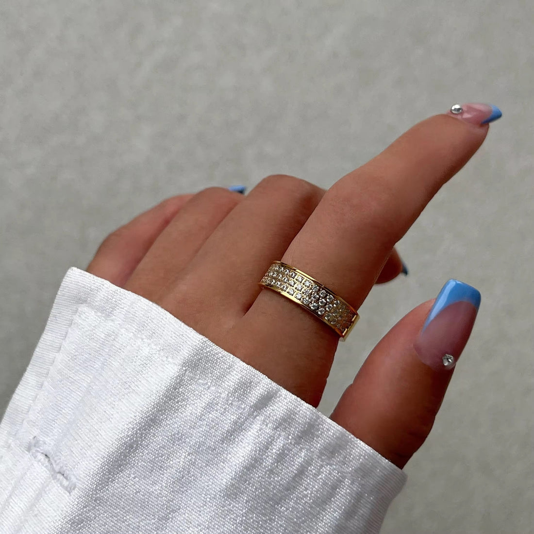 AD Studded diamonds ring
