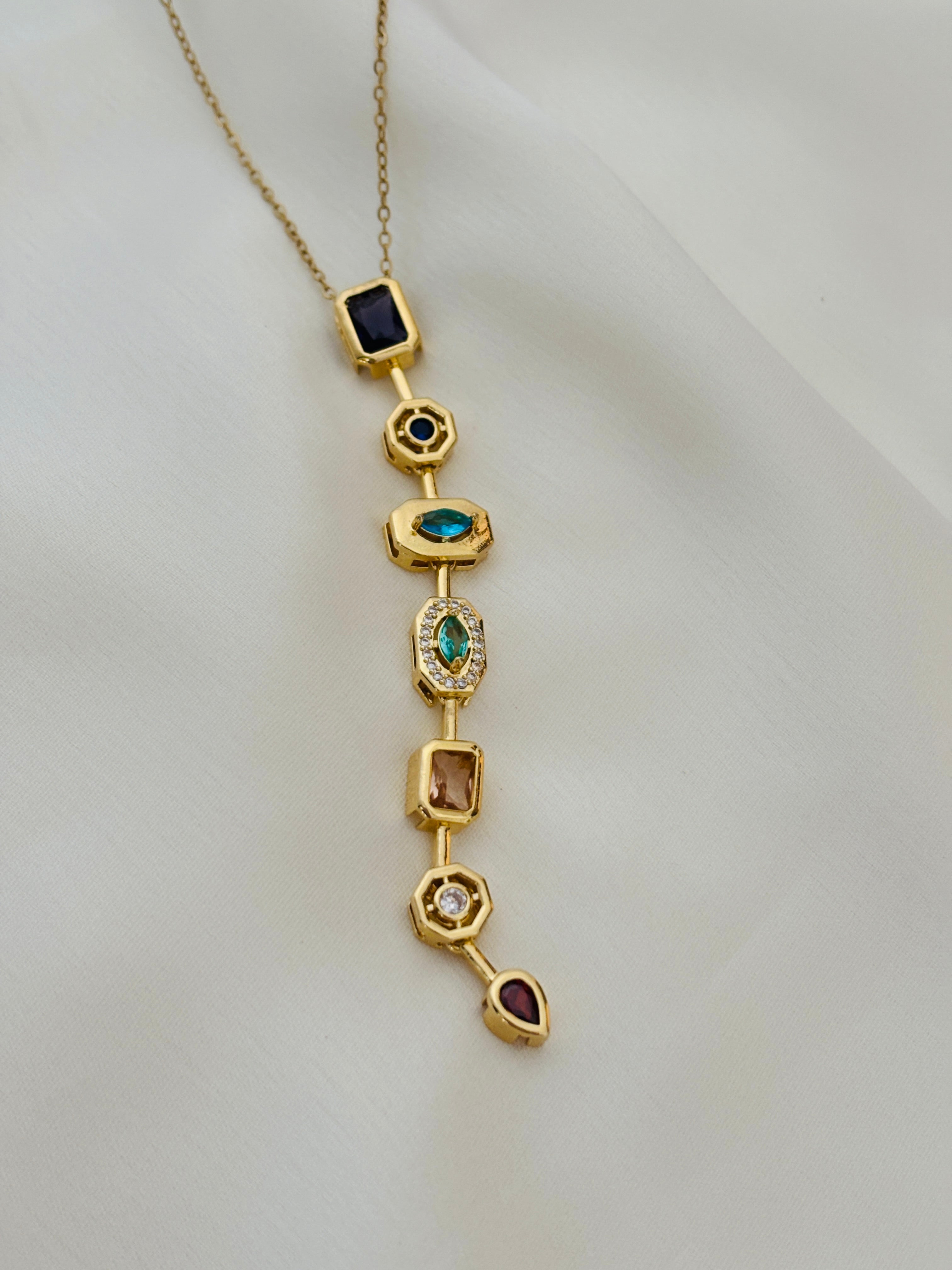 Paaro multi stone necklace