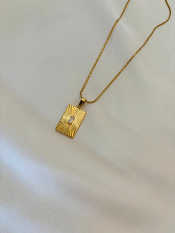Vintage rectangular necklace
