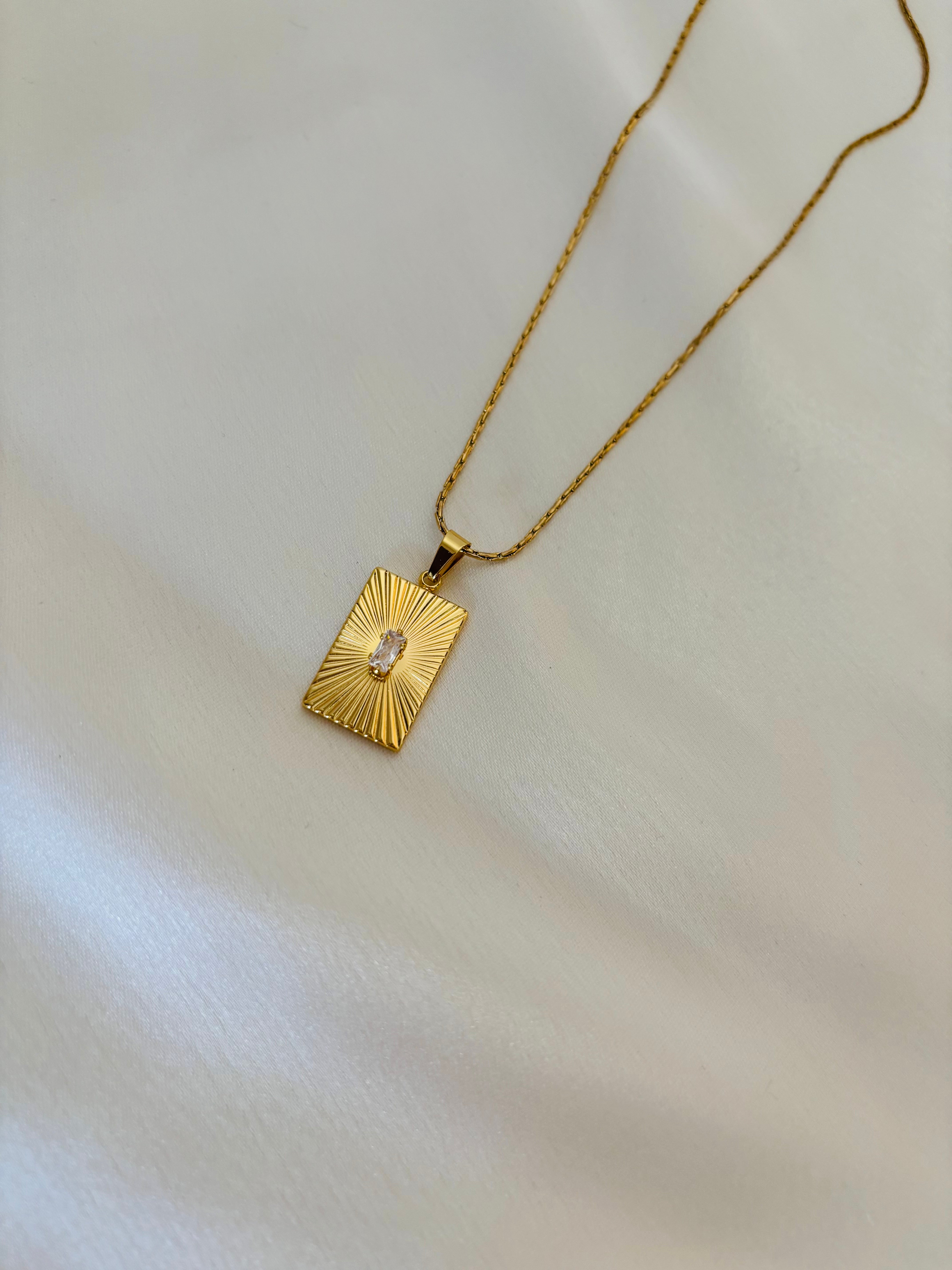 Vintage rectangular necklace