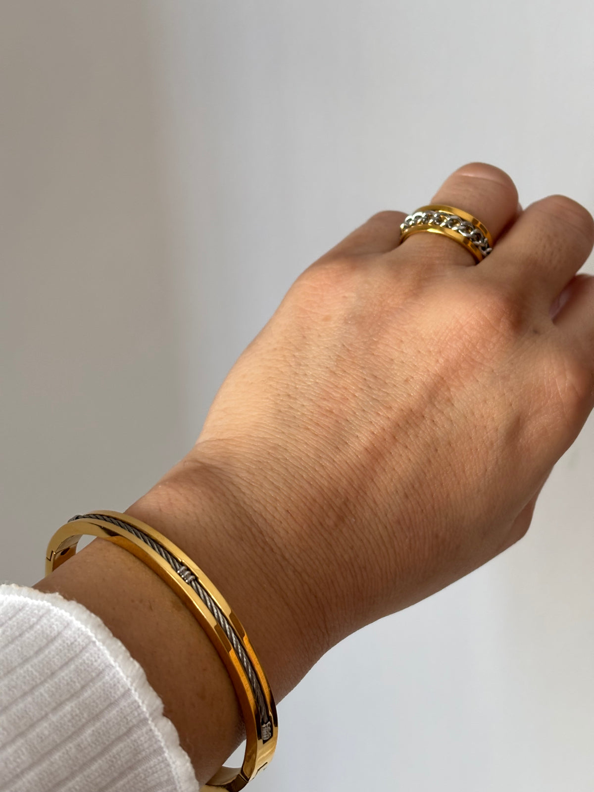 Two tone kada bracelet