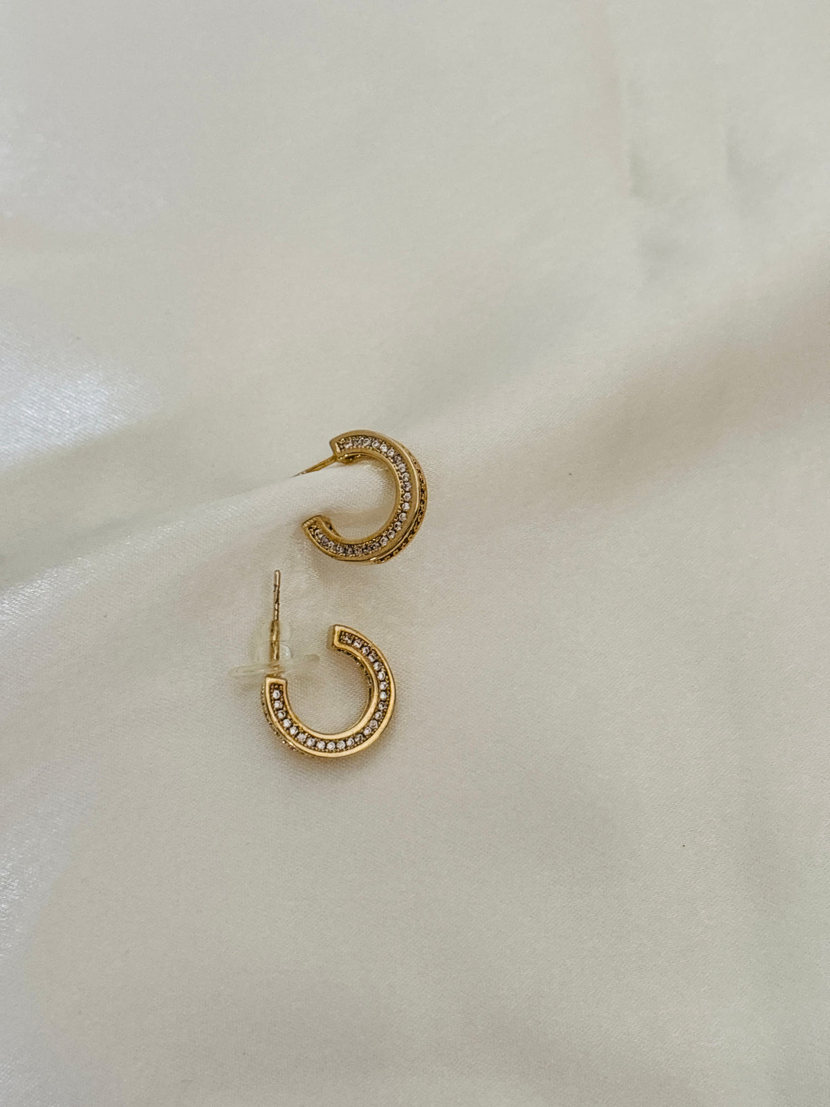 C hoop earrings