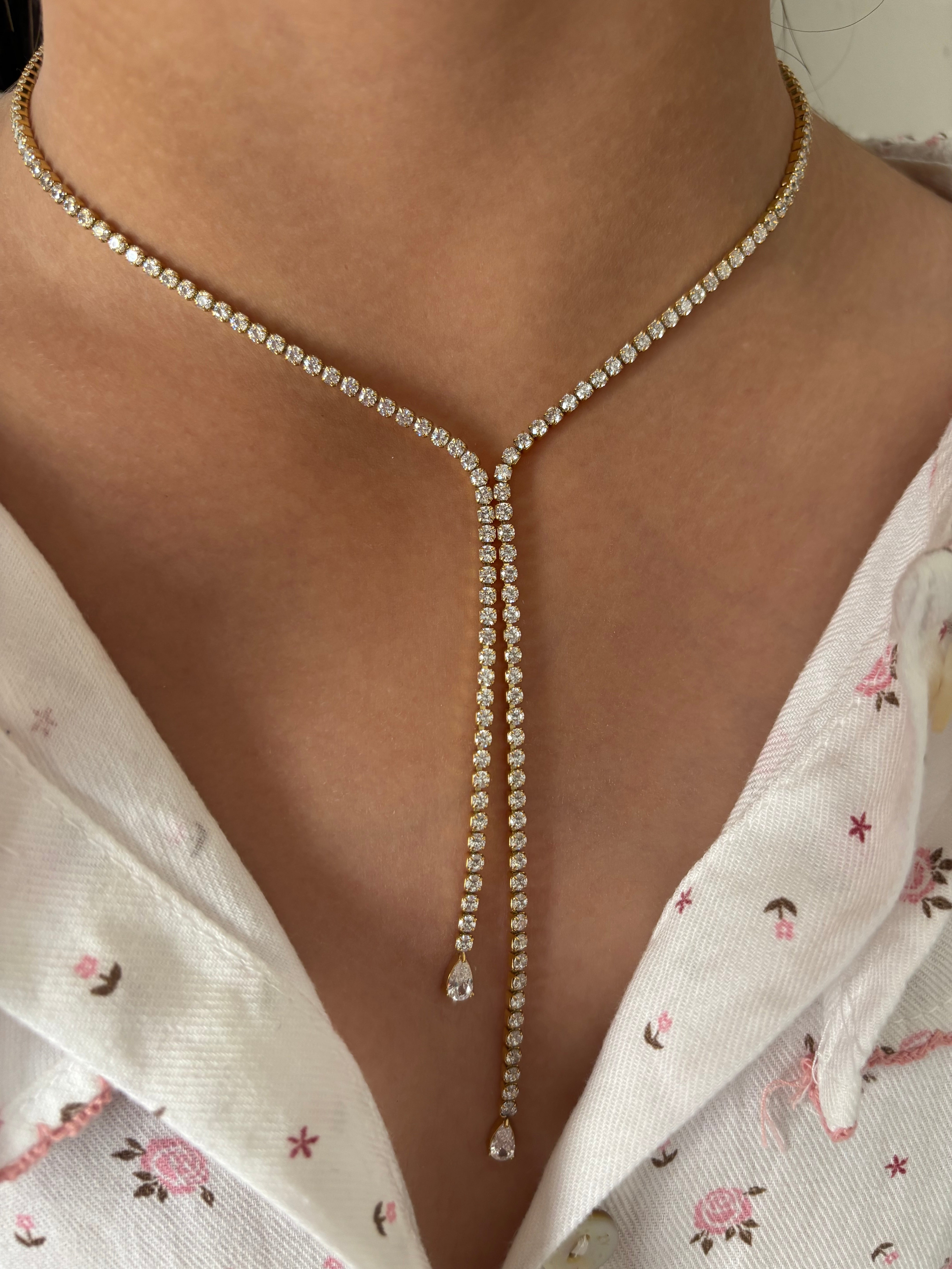 Jane tennis diamond necklace