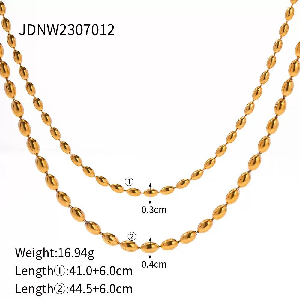 Beaded layer chain necklace